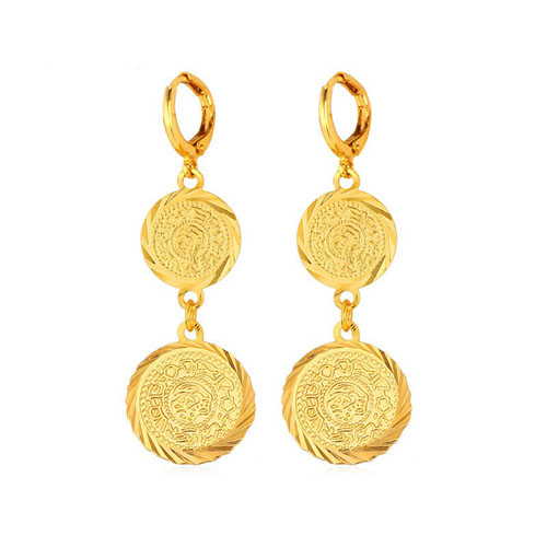 delicate allah islamic symbol earrings