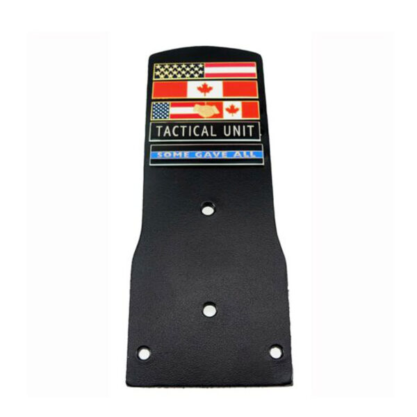 metal commendation bar with leather badge holder