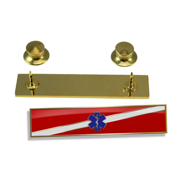 custom butterfly clutch epoxy metal commendation bar pin