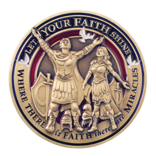 wholesale religious faith enamel challenge coin