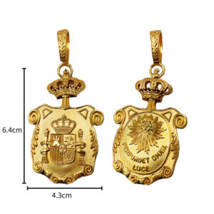 custom religious necklace charm gold plating made from jin sheu
