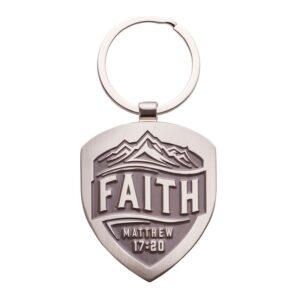 custom stamped religious faith keyring
