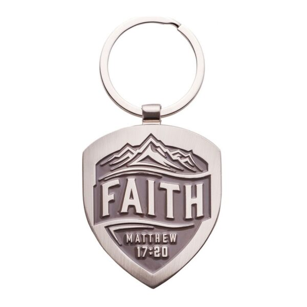 custom stamped religious faith keyring