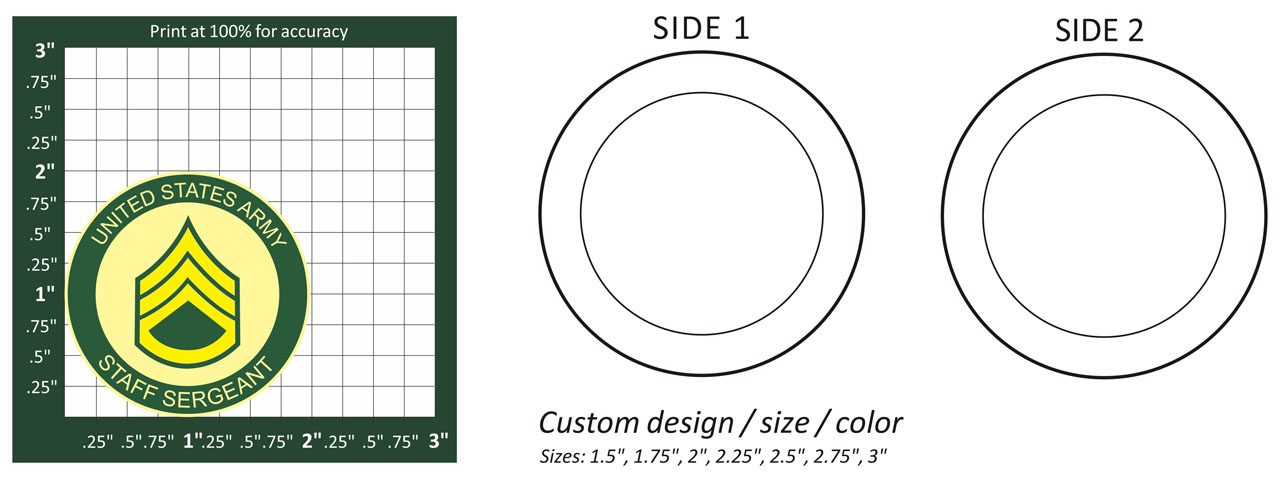 typical challenge coin size