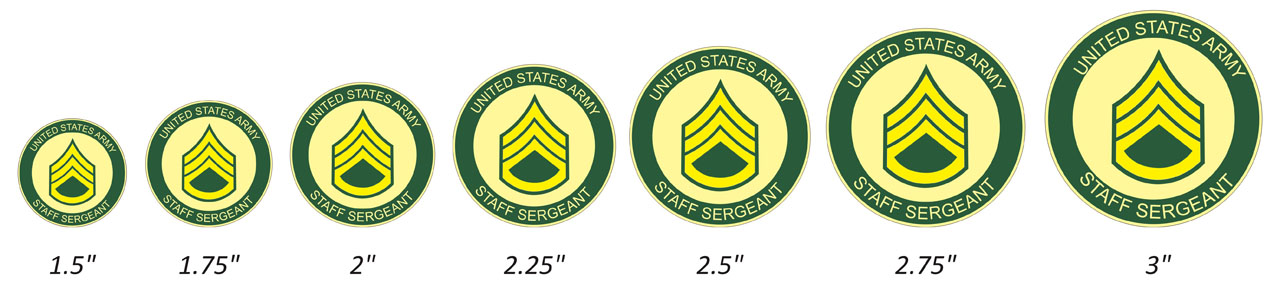 standard challenge coin size