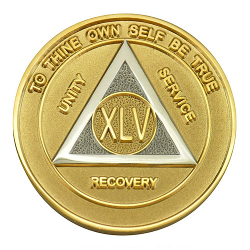 Custom Alcoholics Anonymous Coin