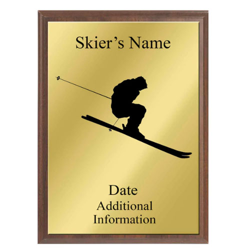 Skiing Silhouette Plaque