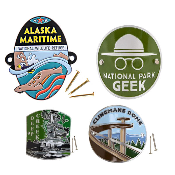 hiking stick medallions custom
