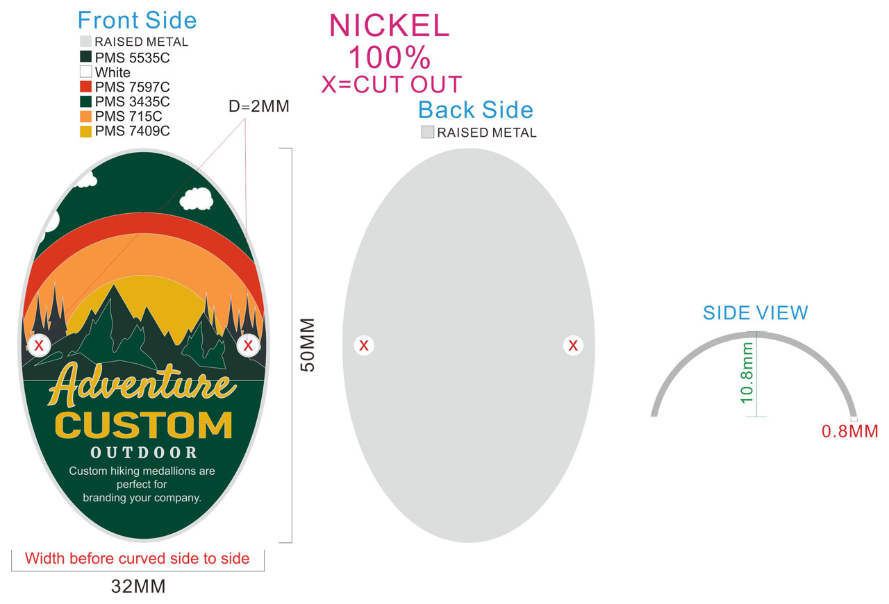 state park hiking medallions