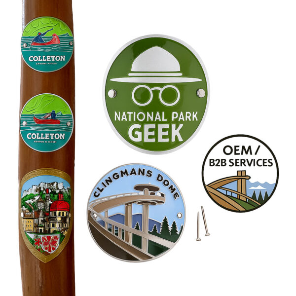 walking stick medallions custom