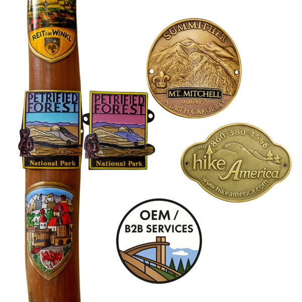 walking stick badges