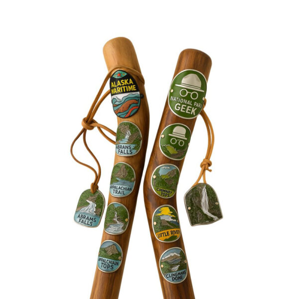 custom walking stick medallions
