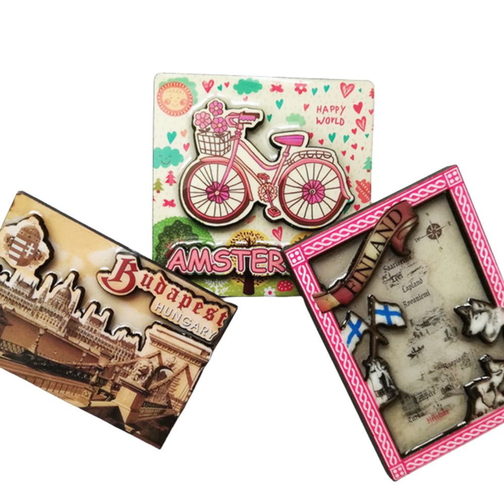MDF Wooden Tourist Magnets