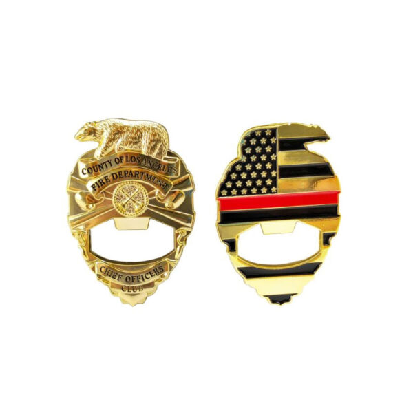custom shape police badge bottle opener