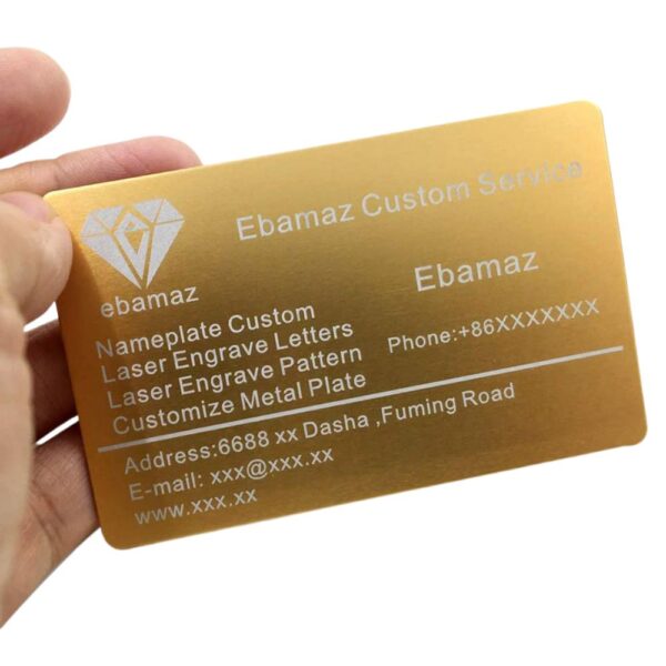 custom logo printed adonized aluminum metal card