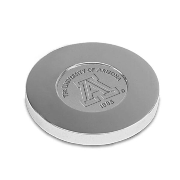 custom round classic metal paperweight