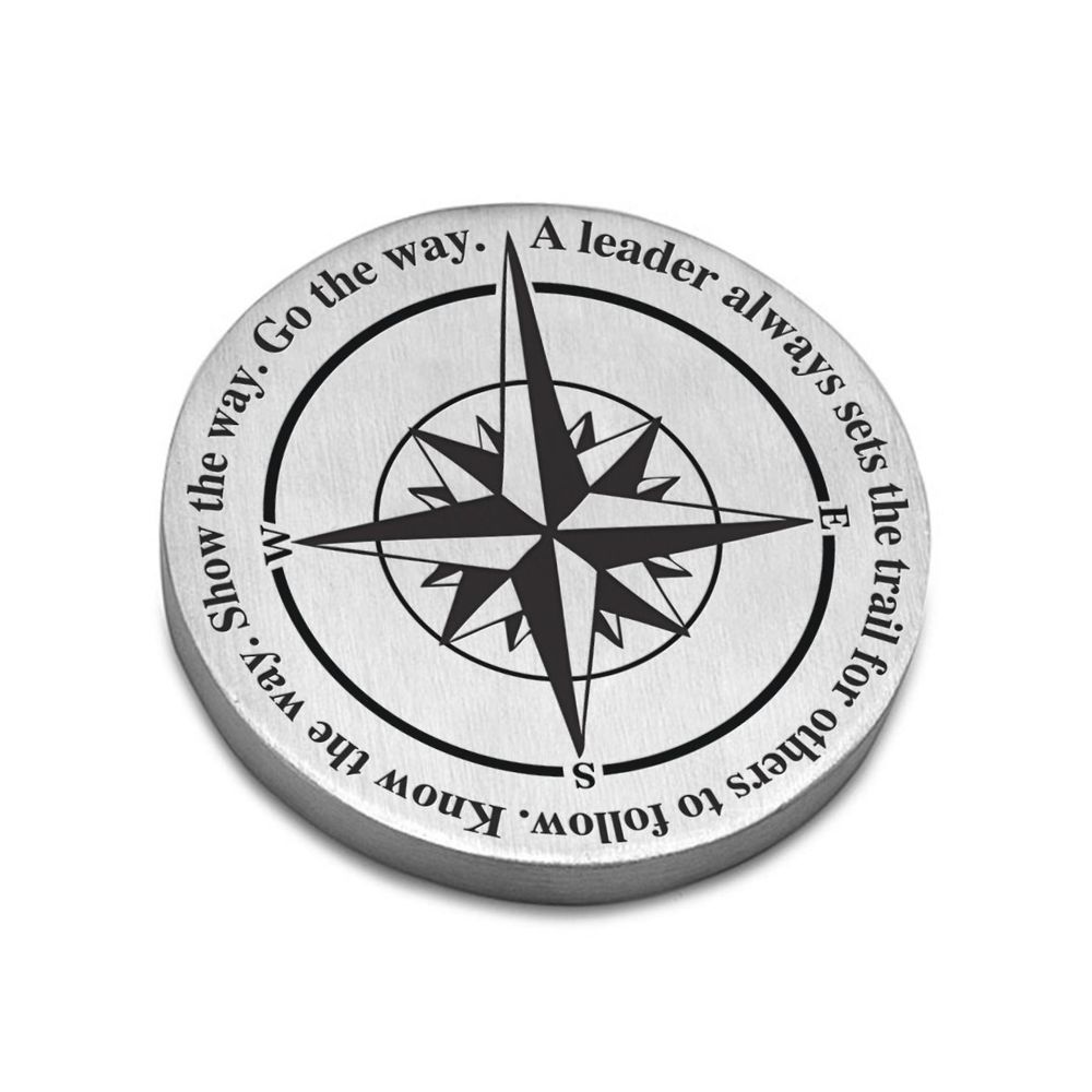 custom logo printed round metal paperweight