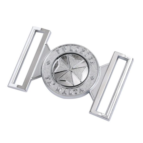 chrome plated interlocking belt buckle