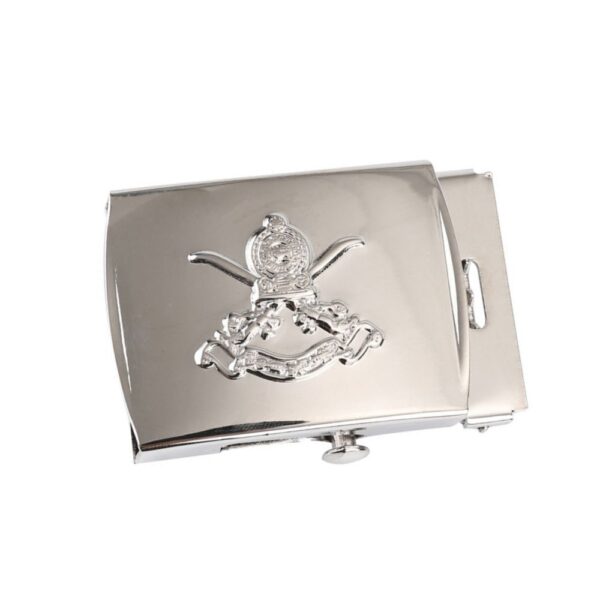 custom silver plated military belt buckle