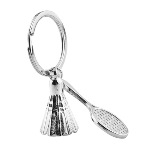 custom 3D zinc alloy badminton keychain