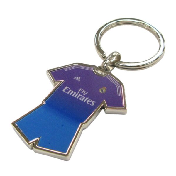 personalized logo printed metal jersey metal key ring