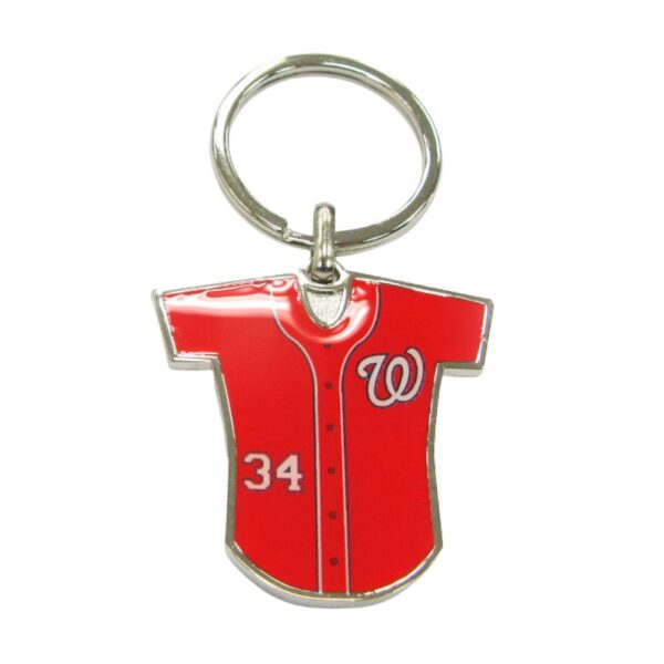 custom baseball jersey epoxy metal keychain