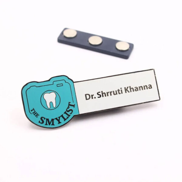 enamel metal name labels tags