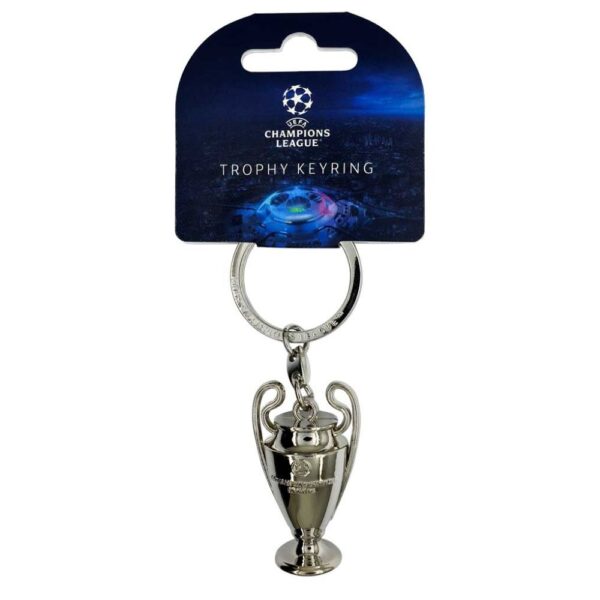 custom chrome plated trophy keychain