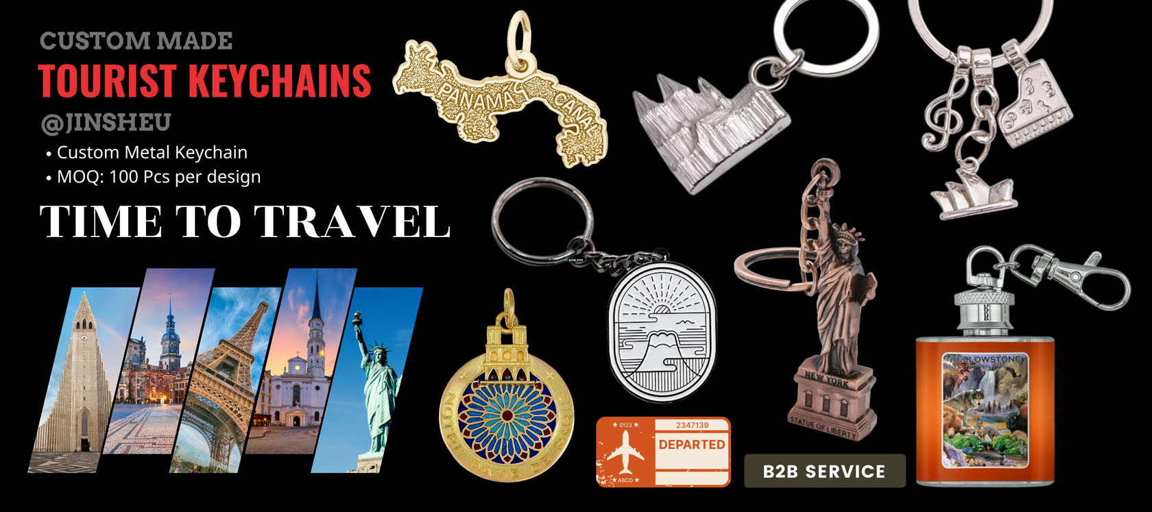 Custom Tourist Keychain