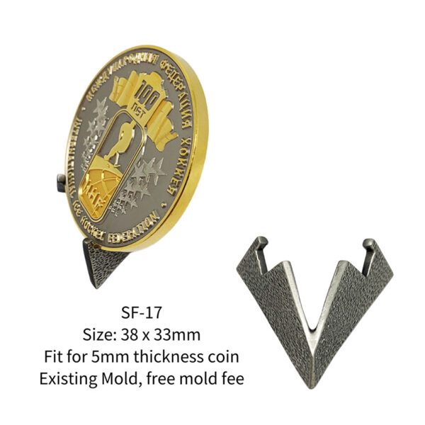V shape coin stand