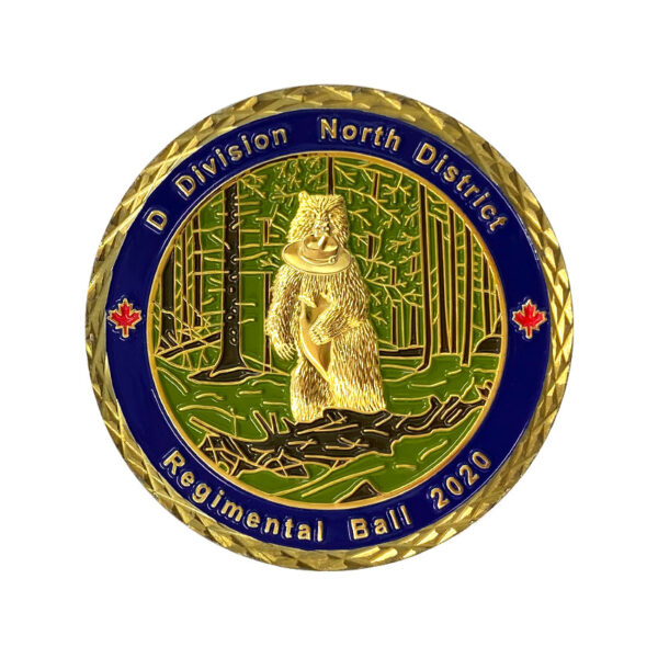 custom metal coins with rope line patterns edge