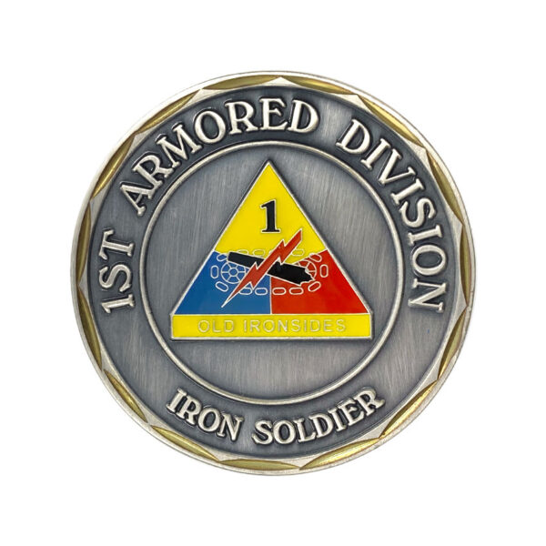 custom metal coin with diamond cut edge