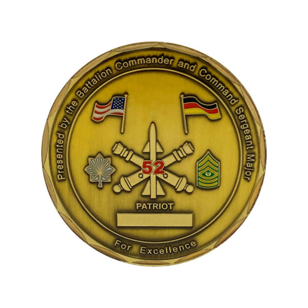 custom coin with diamond cut edge