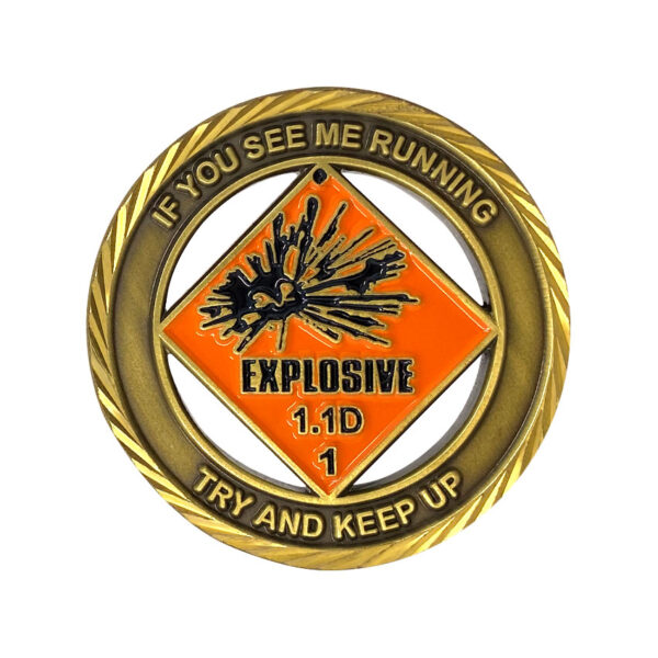metal hollow coins with custom diamond cut edge