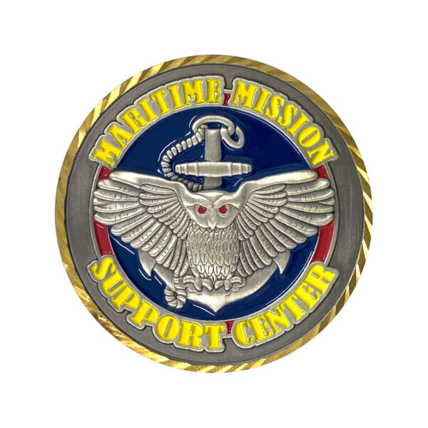 custom metal coins with oblique line pattern edge