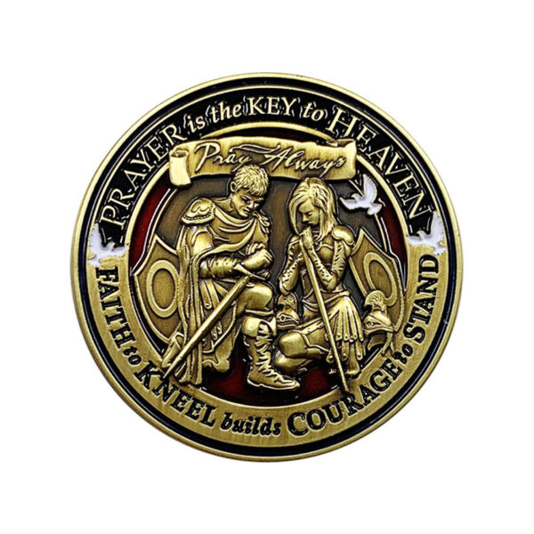 exquisite religious coin soft enamel