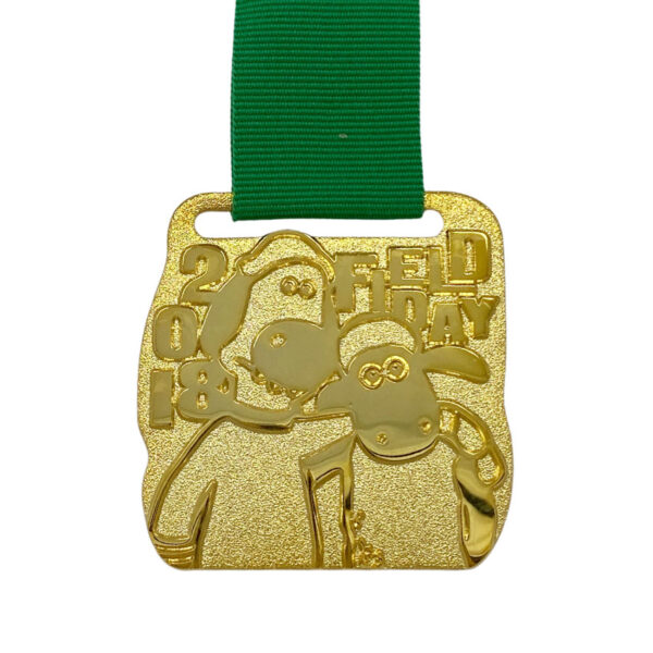 custom stamped gold chrome kids medal