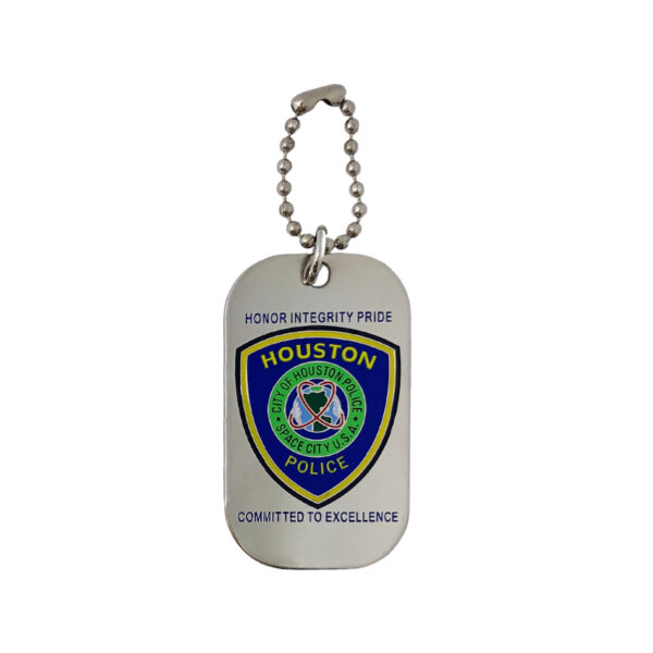 glossy iron custom logo enamel army dog tag