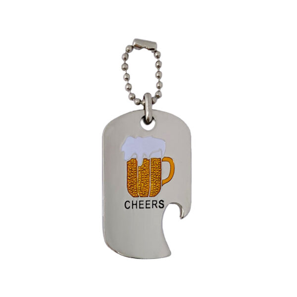 custom shape beer logo brand promotional dog tag