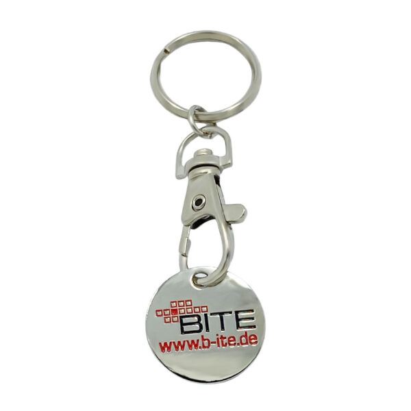 custom logo cheap iron trolley coin