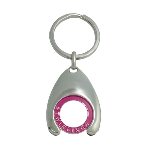 promotional shopping cart iron trolley coin keychain