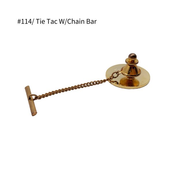 hard enamel lapel pin back tie tack with chain