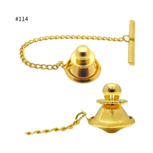 beautiful pin tie tack with chain
