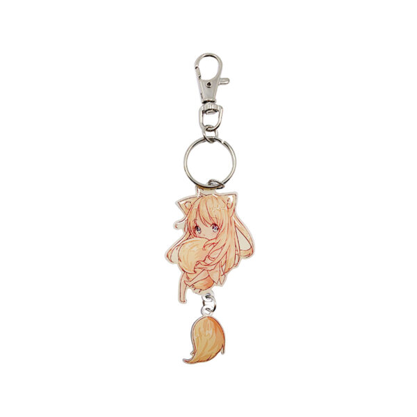 custom anime girl offset printing keyring