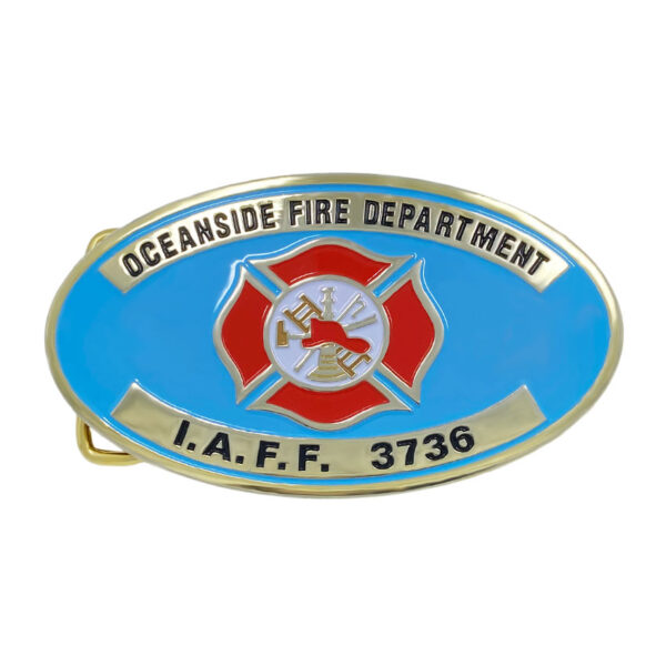 personalized oval enamel metal belt buckle