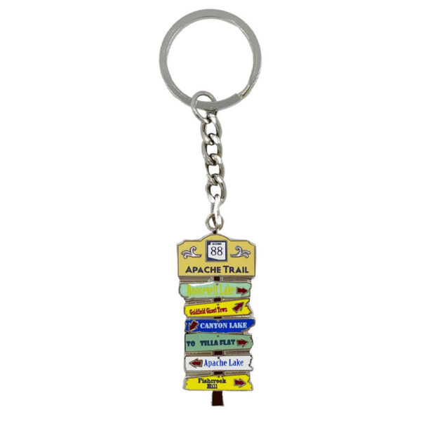 custom logo printed enamel metal keyring