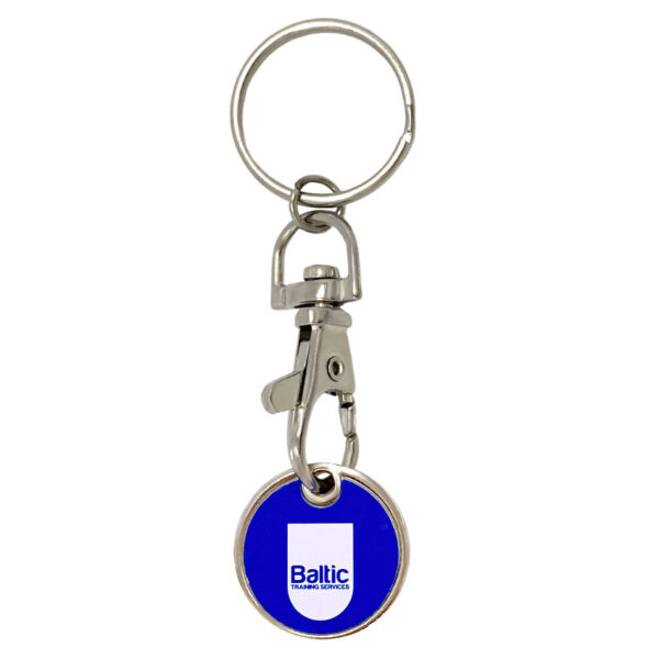 custom printed decal trolley coin keychain