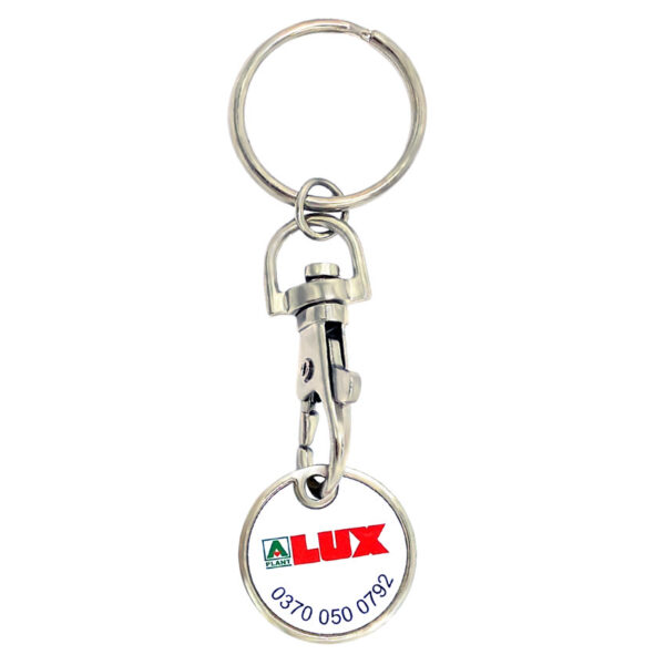 custom printed decal trolley coin keyrings
