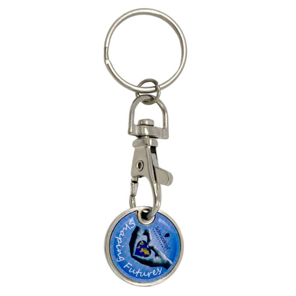 custom printed trolley coin keychain