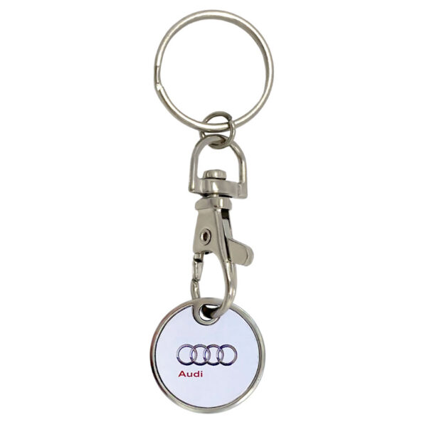 custom supermarket trolley coin keychain